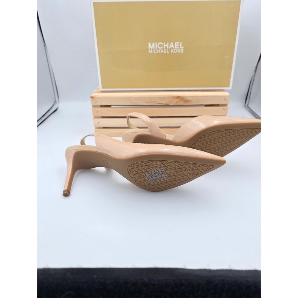 Michael Kors Alina Flex Pump Womens 8.5M Lt Blush Patent Leather Slingback Heel - Picture 5 of 7